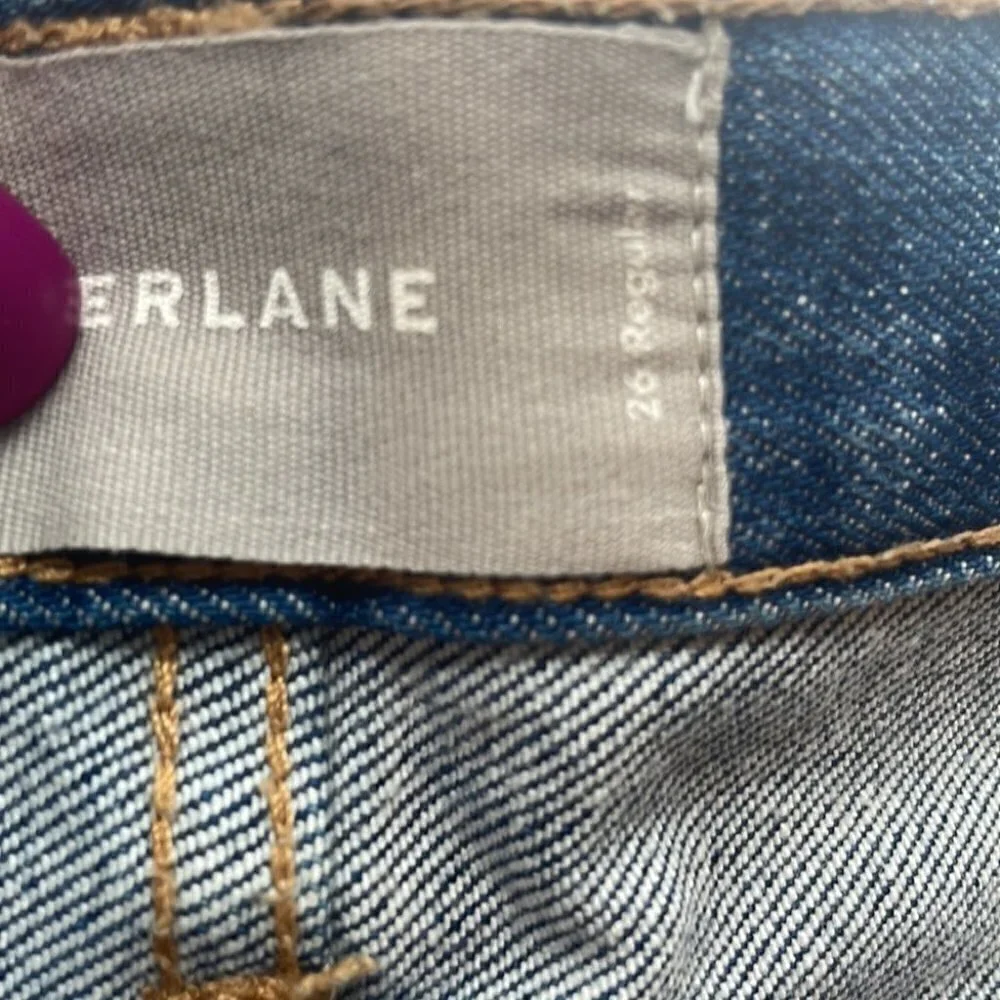 EVERLANE medium wash slim fit jeans 98% cotton sz 26 regular